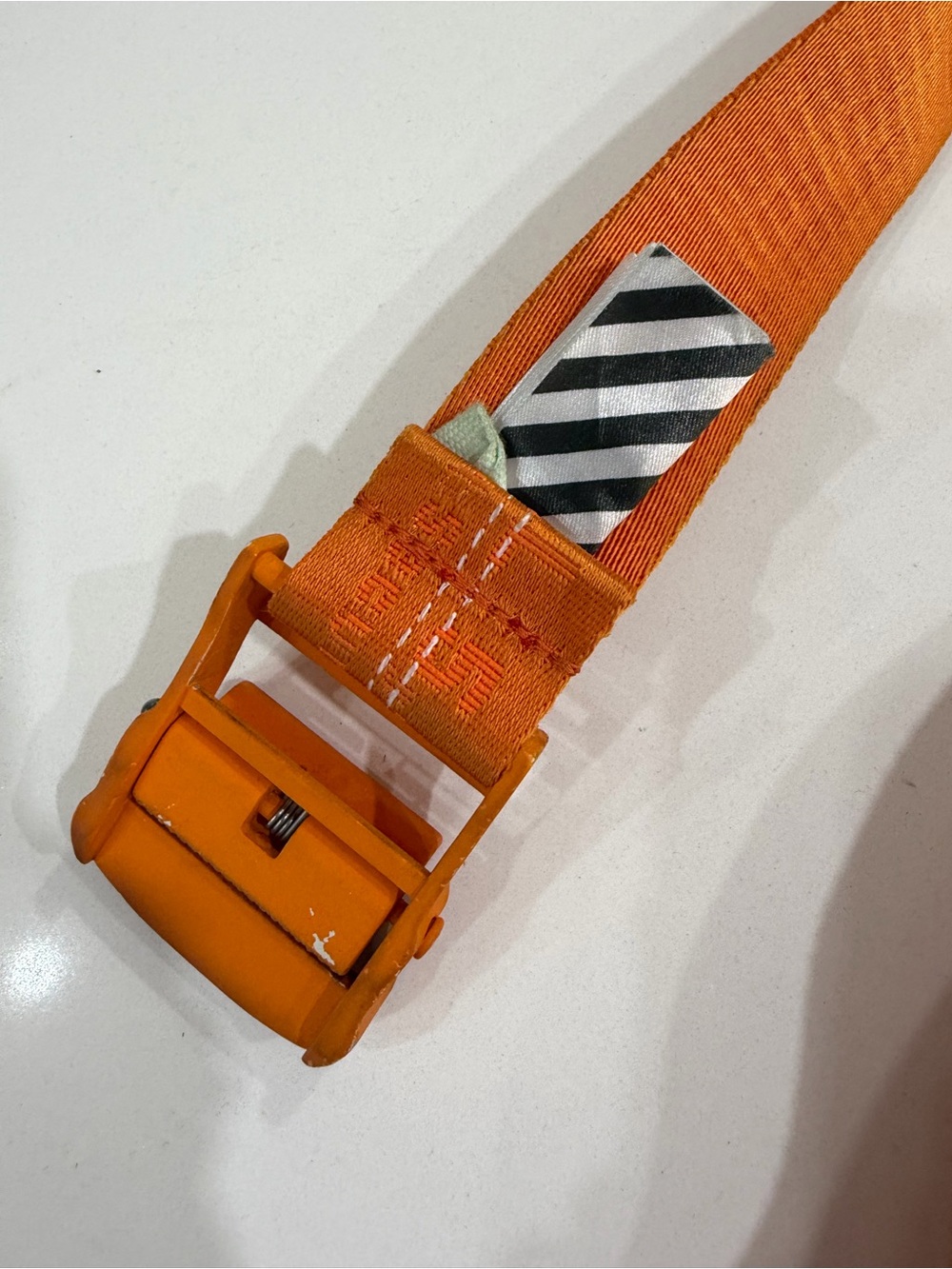 Off-White Orange Industrial Belt - Picture 3 of 5